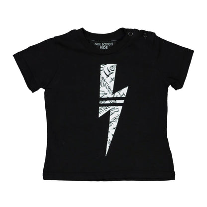 Kids Neil Barrett Black Logo Tee