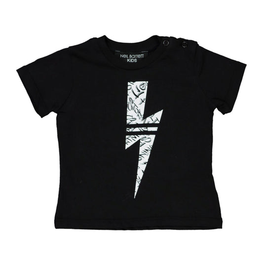 Kids Neil Barrett Black Logo Tee