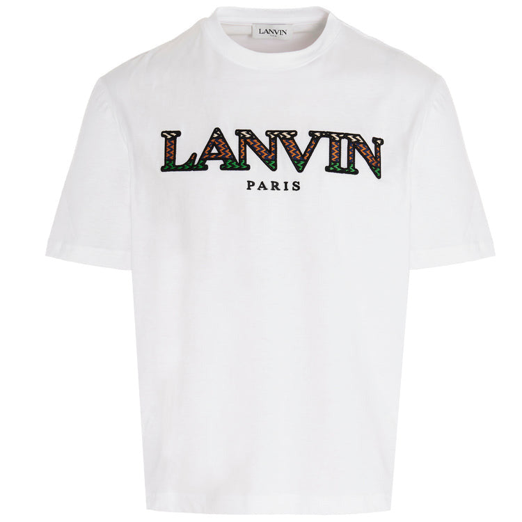 Lanvin White Embroidered Logo T-Shirt
