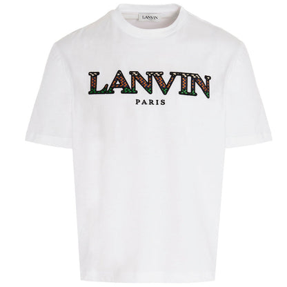 Lanvin White Embroidered Logo T-Shirt