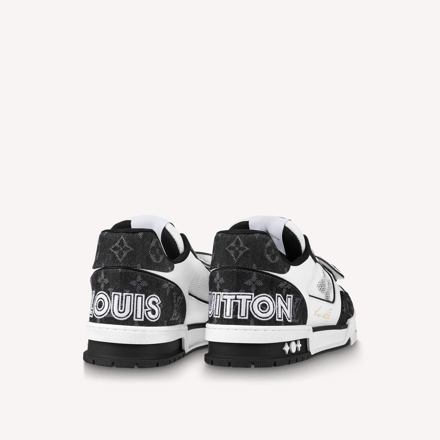 LOUIS VUITTON TRAINER MONOGRAM DENIM BLACK