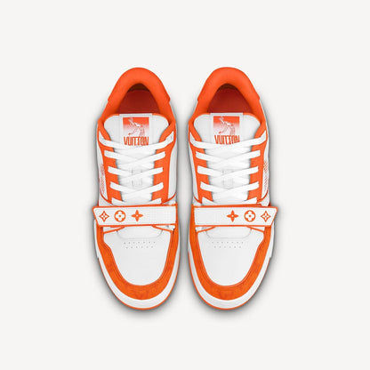 LOUIS VUITTON TRAINER MONOGRAM DENIM ORANGE