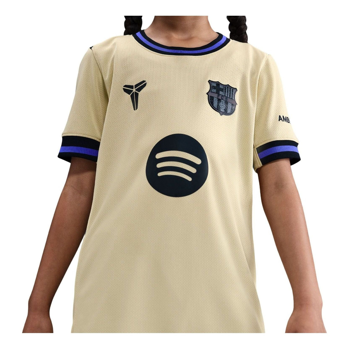 (GS) Nike Kobe x F.C. Barcelona 2025/26 Stadium Away Dri-FIT Replica T-Shirt 'Team Gold Persian Violet Black' HJ5286-784