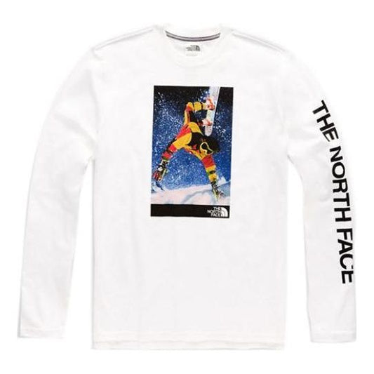 Men's THE NORTH FACE92 Retro Printing Long Sleeves White NF0A47NBFN4