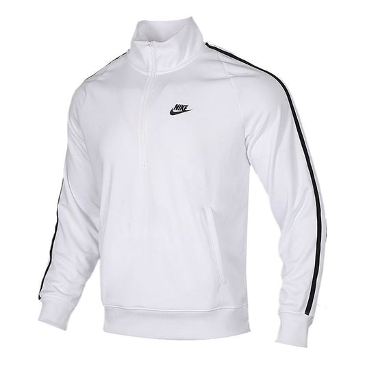 Nike Athleisure Casual Sports Running Half Zipper Pullover White CJ4393-100