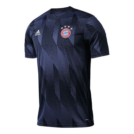 adidas 20-21 Season Bayern Munich Black Soccer/Football Short Sleeve Blue FR6070