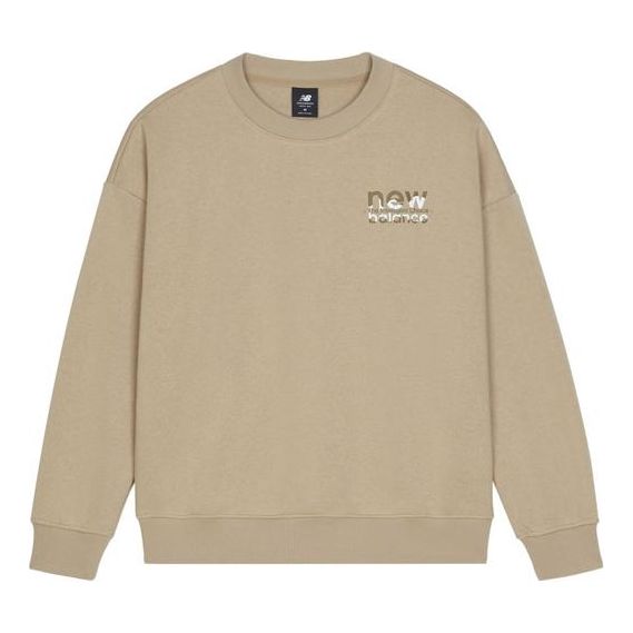 (WMNS) New Balance Casual Lifestyle Crew Neck Pullover Asia Sizing 'Brown' AWT13349-HNA
