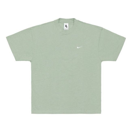 Men's Nike Lab Solo Swoosh Basic Sports Short Sleeve Light Green T-Shirt DA0321-006