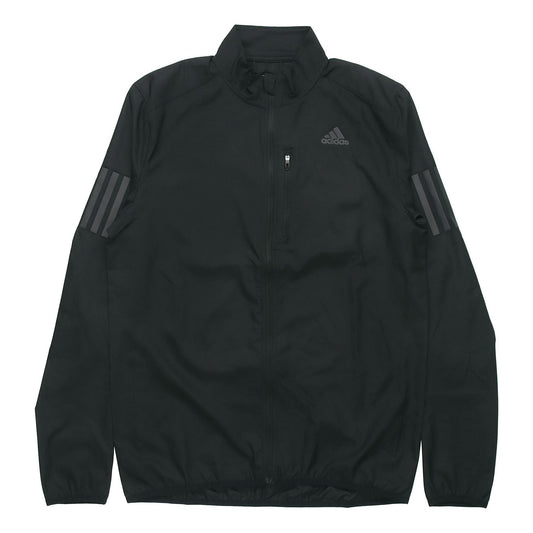 adidas Own The Run Jkt Reflective Printing Running Jacket Black DQ2537