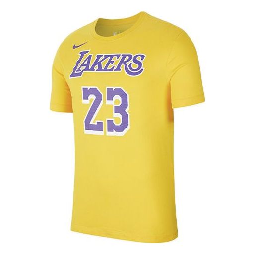 Nike Dri-FIT NBA Jersey Los Angeles Lakers LeBron James Short Sleeve Yellow AR4887-740