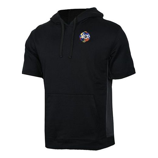 Nike KD Durant Basketball hooded Sports Short Sleeve Black AT3190-010