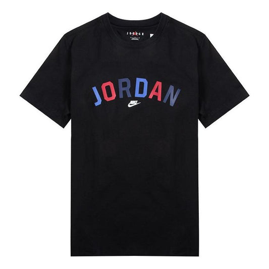 Men's Nike Multi-Color Alphabet Loose Breathable Running Training Short Sleeve Black T-Shirt DH8979-010