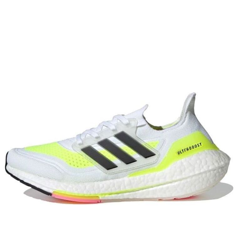(WMNS) adidas Ultraboost 21 'White Solar Yellow' FY0401