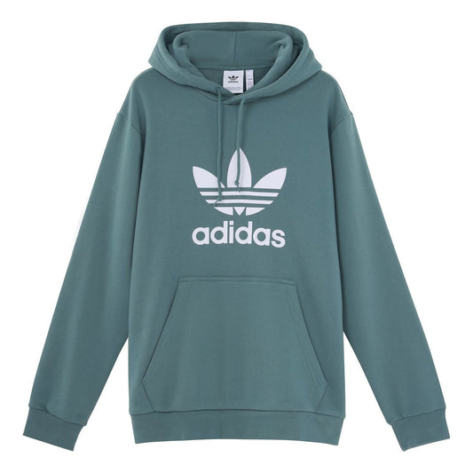 adidas originals Casual Sports Hooded Long Sleeve Sweater For Men Green GN3461