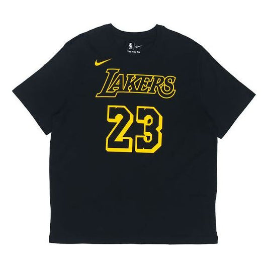 Nike Los Angeles Lakers LeBron James No. 23 Casual Sports Breathable Short Sleeve Black AA2591-022