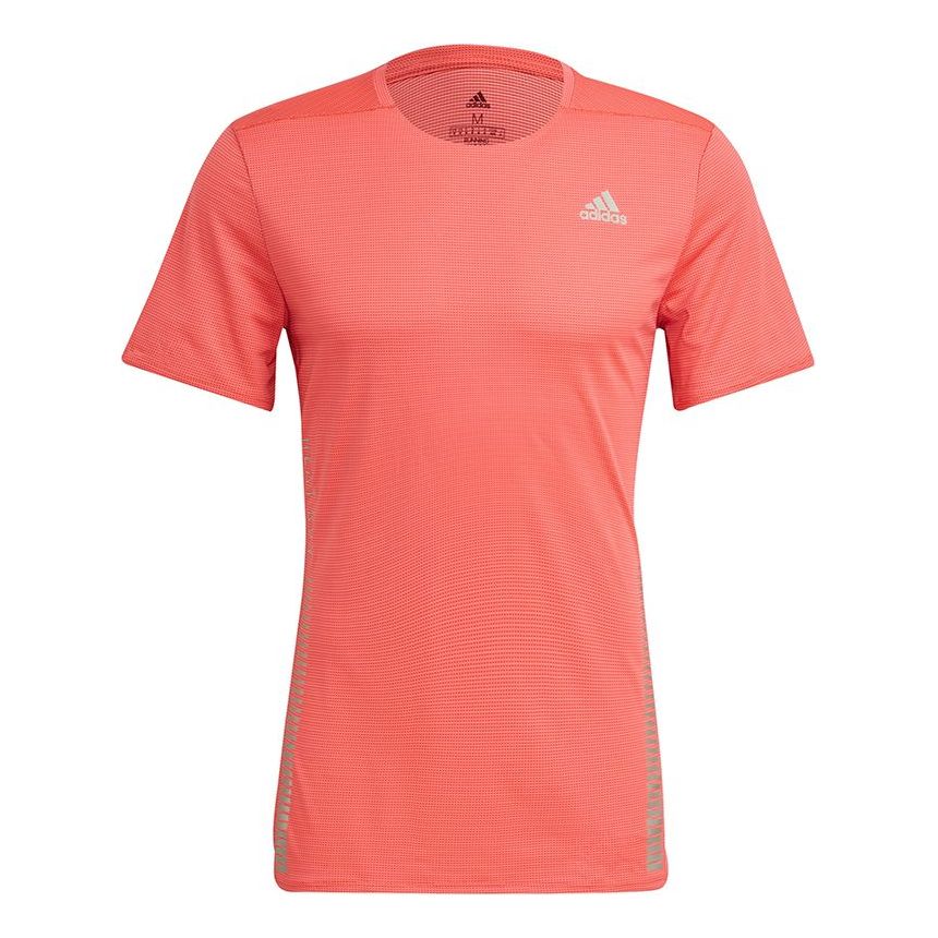 adidas Premium Tee M Running Sports Short Sleeve Pink Red Fluorescence H32560