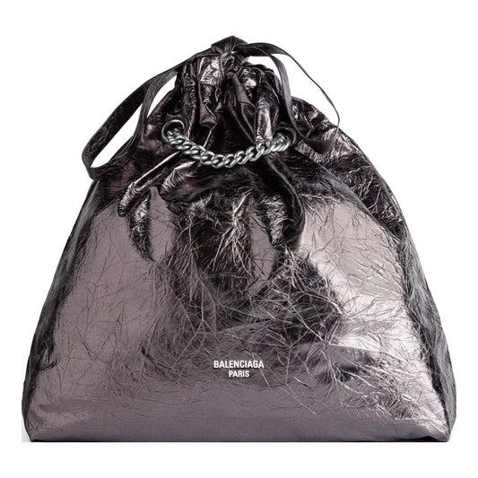 (WMNS) Balenciaga Crush Medium Tote Bag Metallized 'Grey' 7429412AATG1314