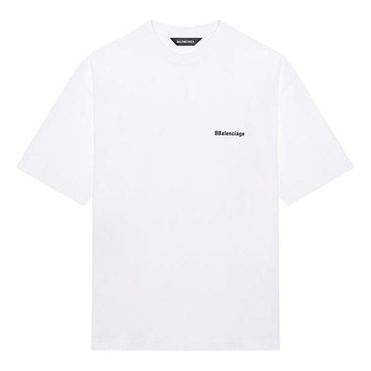Balenciaga SS21 BB Letter Printing Male 'White' 612966TJV879040