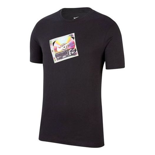 Nike Printing Casual Sports Short Sleeve Black CW0403-010