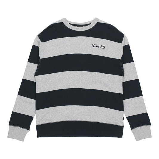 Nike MENS SB Skateboard Striped Skate Sports Crew-neck Grey Gray CV4310-063