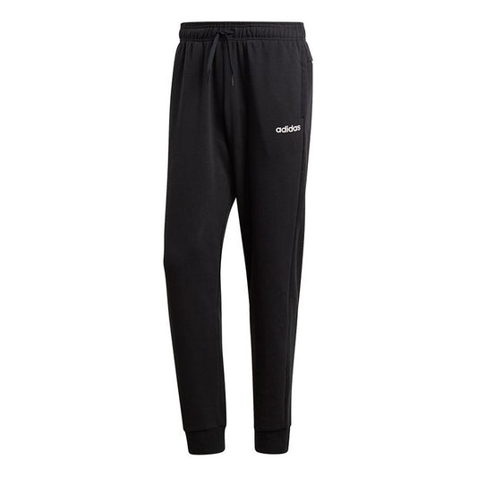 adidas E Pln T Pnt Fl Solid Color Bundle Feet Casual Sports Pants Black DU0372