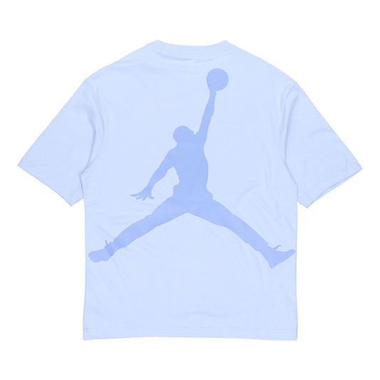 Men's Air Jordan Casual Sports Breathable Short Sleeve Blue T-Shirt DR9621-468