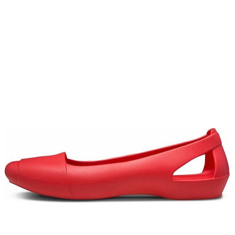 (WMNS) Crocs Flat Red Sandals 202811-8C1