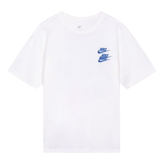 Men's Nike Sportswear Around The World Subject Embroidered Alphabet Logo Ribbed Round Neck Short Sleeve White T-Shirt DR1210-100