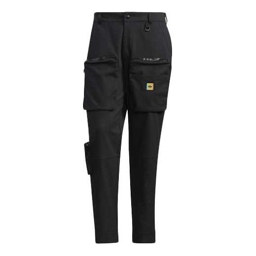 adidas originals Premium Wv Pnt Multiple Pockets Cargo Sports Long Pants Black GV0916