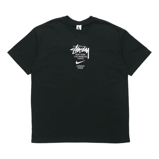 Nike x Stussy Crossover Round Neck Pullover T-Shirt Asia Sizing 'Black' DD3342-010