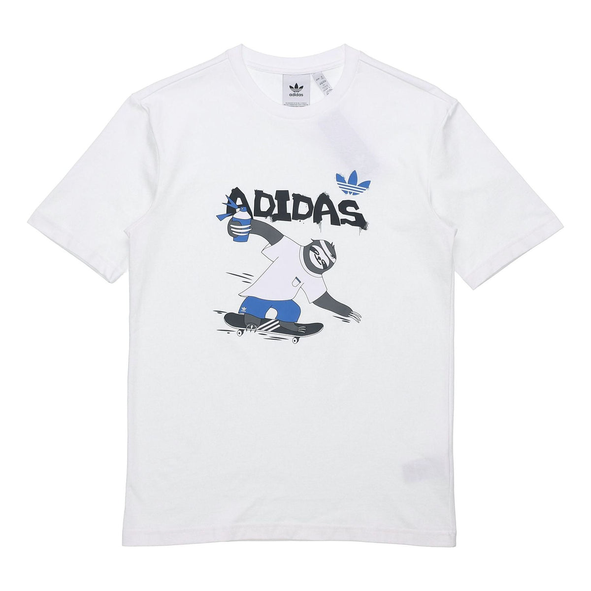 adidas originals Cartoon Printing Round Neck Short Sleeve White HB2740