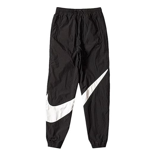 Nike Big Swoosh SportsWear Woven Long Pants Sports Pants US Edition Black AR9894-010