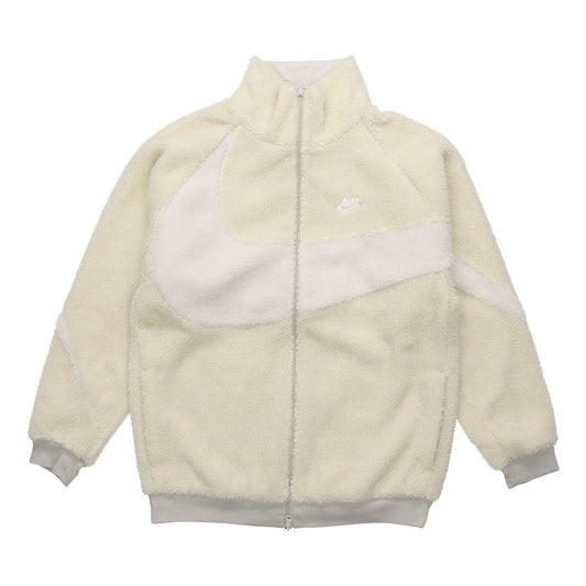 Nike Big Swoosh Reversible Boa Jacket (Asia Sizing) 'Cream White' BQ6546-070