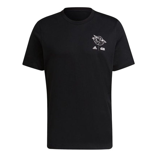 adidas M Str Wrs Tc T Casual Sports Breathable Printing Short Sleeve Black GS6214