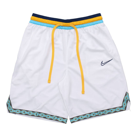 Nike DNA Contrast Color Stitching Basketball Sports Shorts White BV9447-101