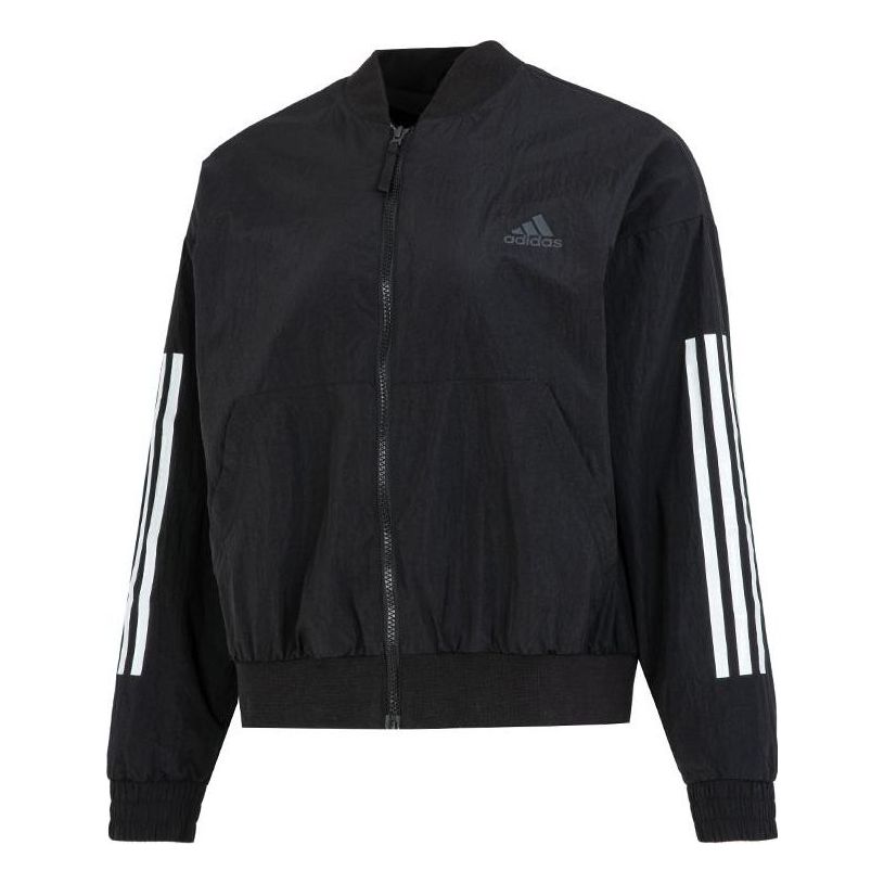 (WMNS) adidas Must Have Woven Bomber Asia Sizing 'Black' HM7071
