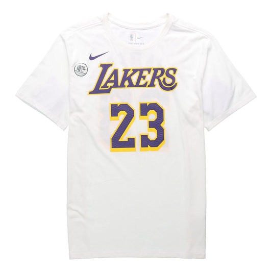 Nike NBA Jersey Short Sleeve limited Lakers LeBron James 23 Asia Edition White AR4888-109