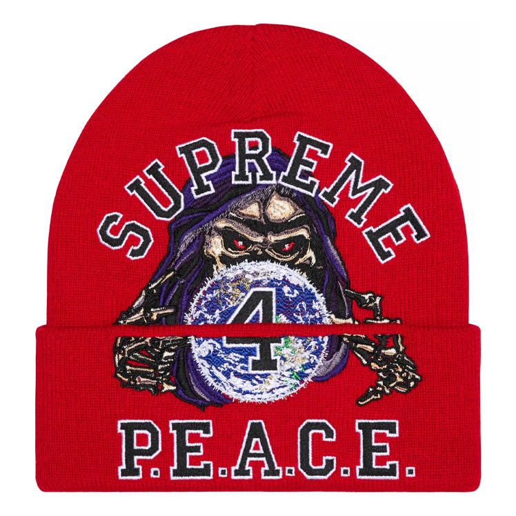 Supreme Peace Embroidered Beanie 'Red' SUP-FW23-2456