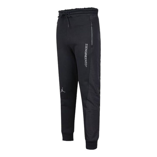 Men's Air Jordan Environmental Friendly Reflective Colorblock Bundle Feet Sports Pants/Trousers/Joggers Black DJ0181-010