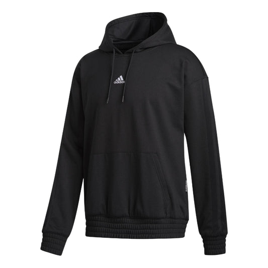 Men's adidas LD WNTR HD Small Logo Basketball Hooded Sports Black GD6858