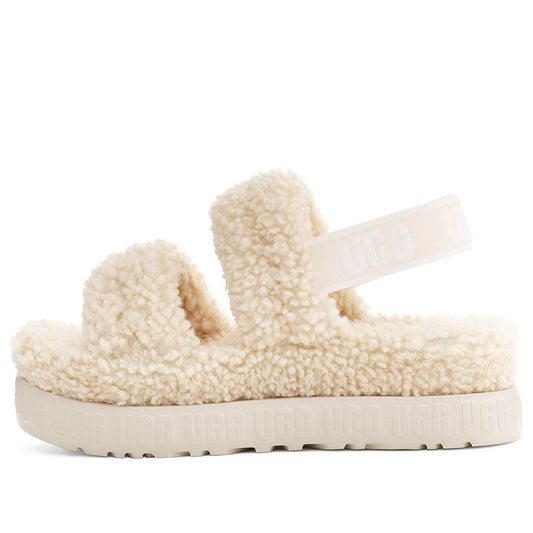 (WMNS) UGG Oh Fluffita Outdoor Open Toe Flat Heel Sports Sandals 1120876-NAT