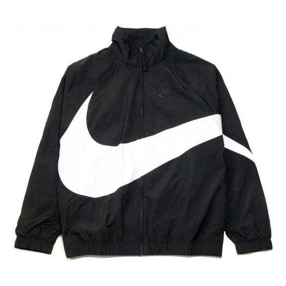 Nike Big Swoosh Sportswear Cardigan Woven Jacket Black AR3132-010