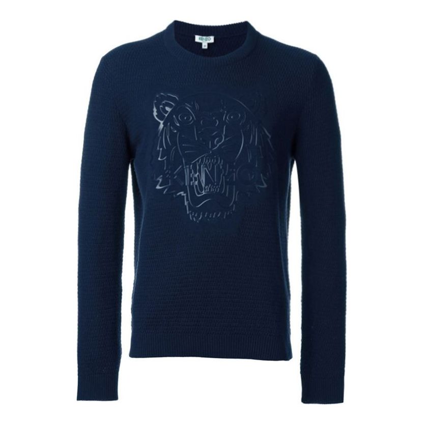Men's KENZO Tiger Head Printing Dark Blue 5PU2503XB-77