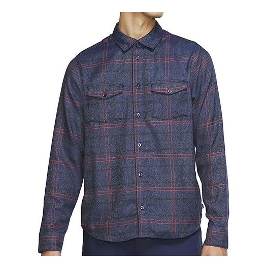 Nike SB Skateboard flannel Plaid Skateboard Shirt CK5316-410