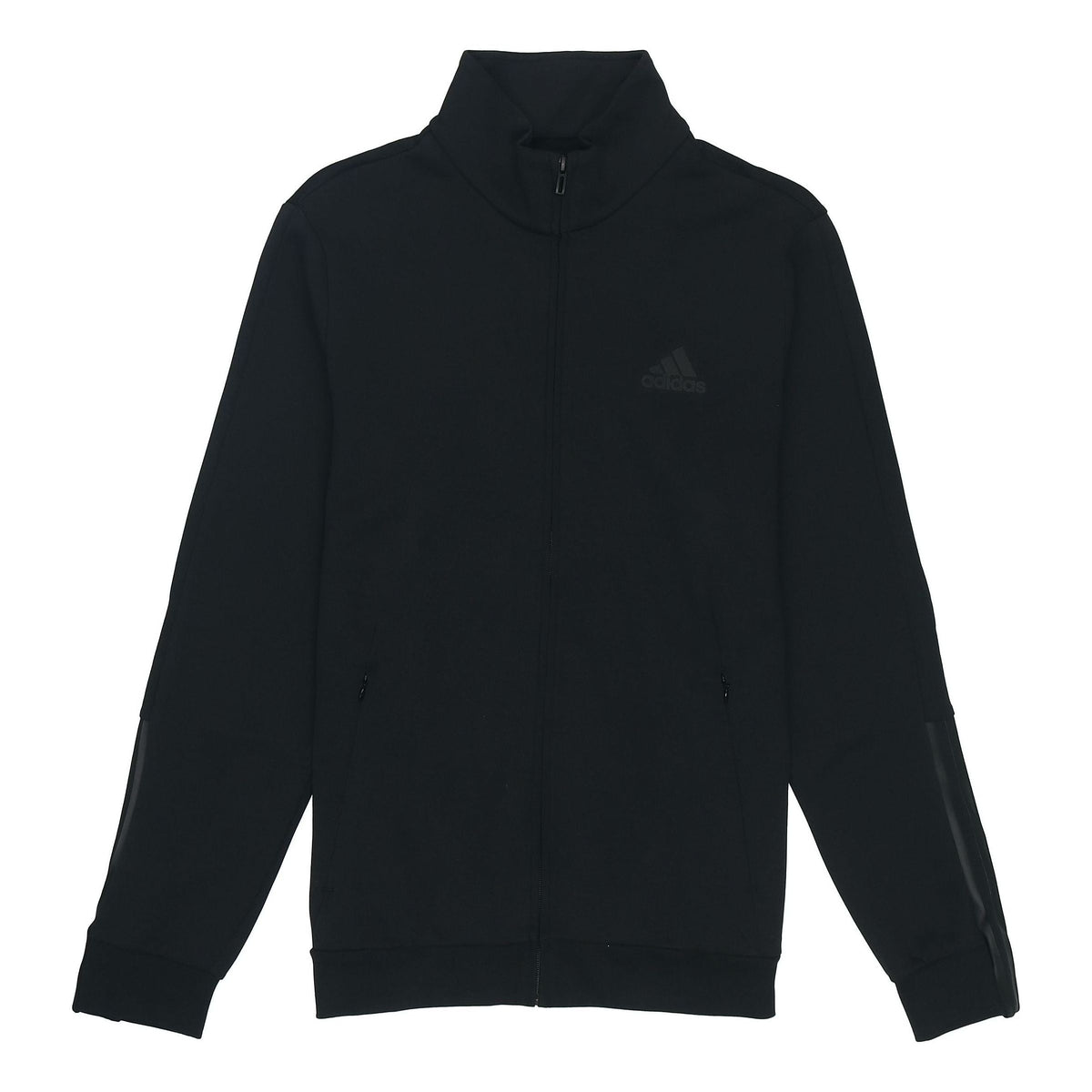 adidas M DK TJ Solid Color Logo Athleisure Casual Sports Jacket Black H12217