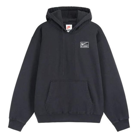 Nike x Stussy Logo Hoodie 'Black' DN4028-010