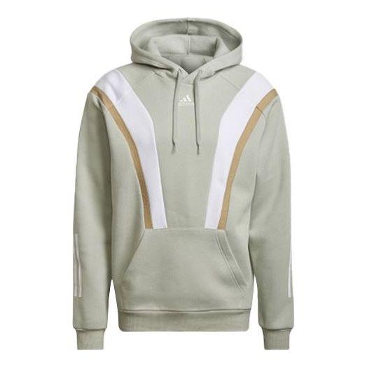 Men's adidas Sw Fl Hoddie Contrasting Colors Sports Green HP1896