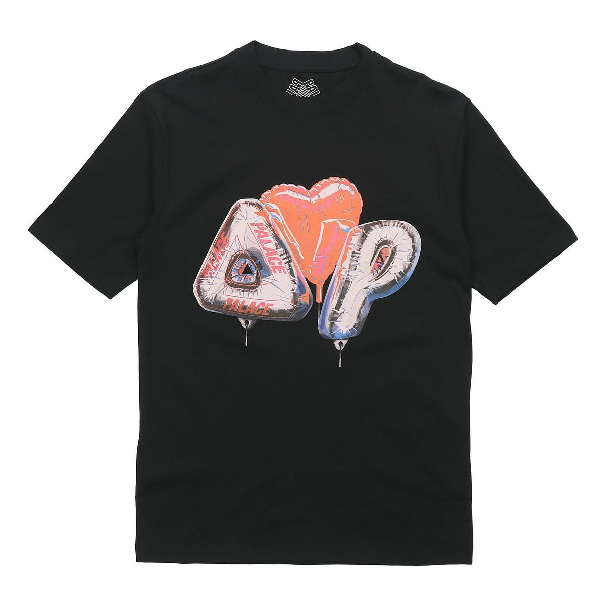 PALACE FW20 Inflator Love Pattern Round Neck Short Sleeve Black T-Shirt P19TS058
