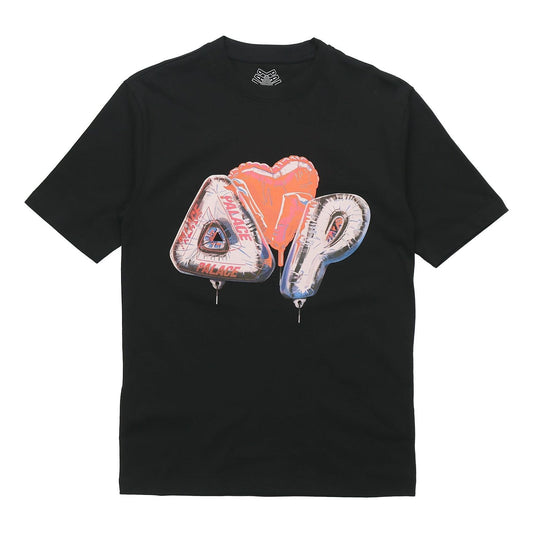 PALACE FW20 Inflator Love Pattern Round Neck Short Sleeve Black T-Shirt P19TS058