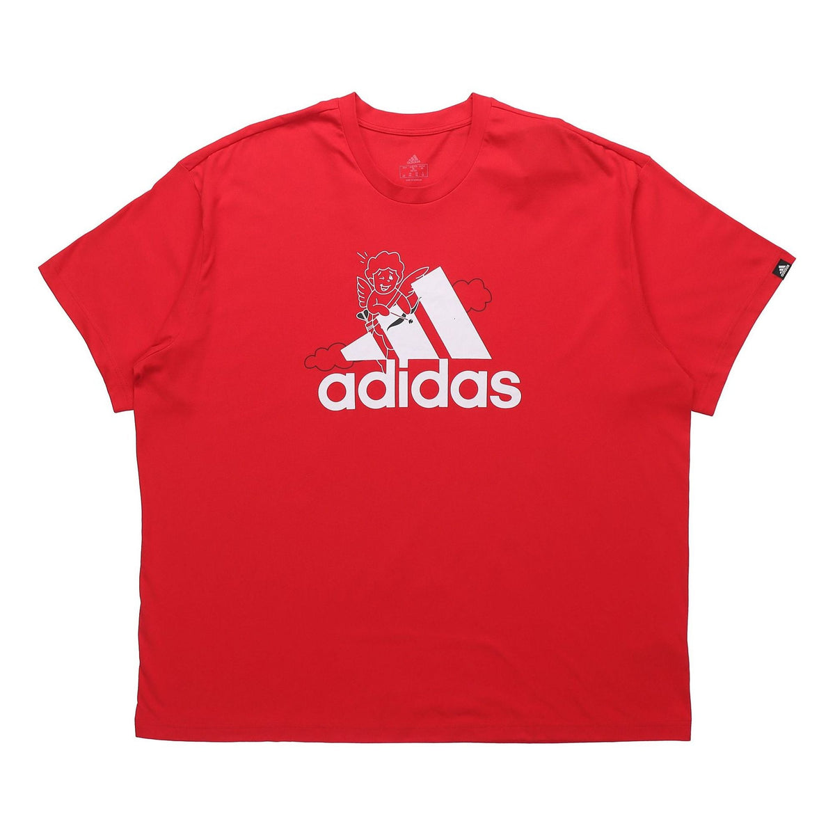 adidas U Vday T Sports Printed Short Sleeve Unisex Light Scarlet GL3487